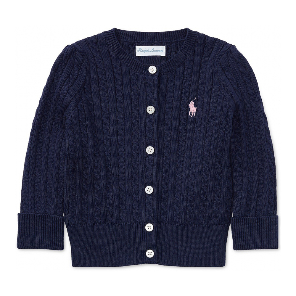 'Cable-Knit Cotton Cardigan' pour Bébés filles