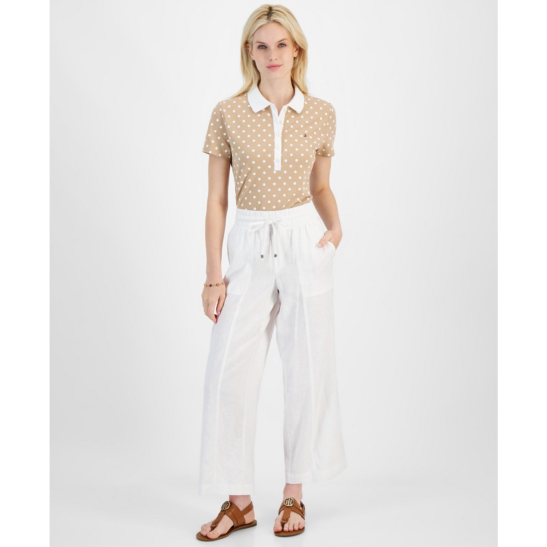 Women's 'Solid Drawstring-Waist Pants'