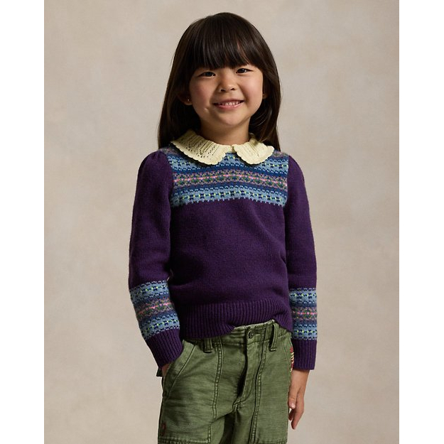 Little Girl's 'Fair Isle Wool-Blend Sweater'