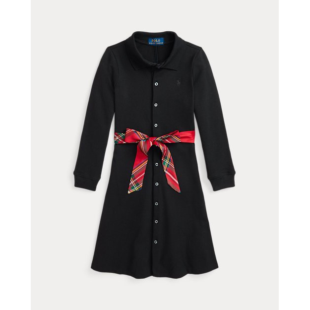 Little Girl's 'Stretch Mesh Polo Dress'