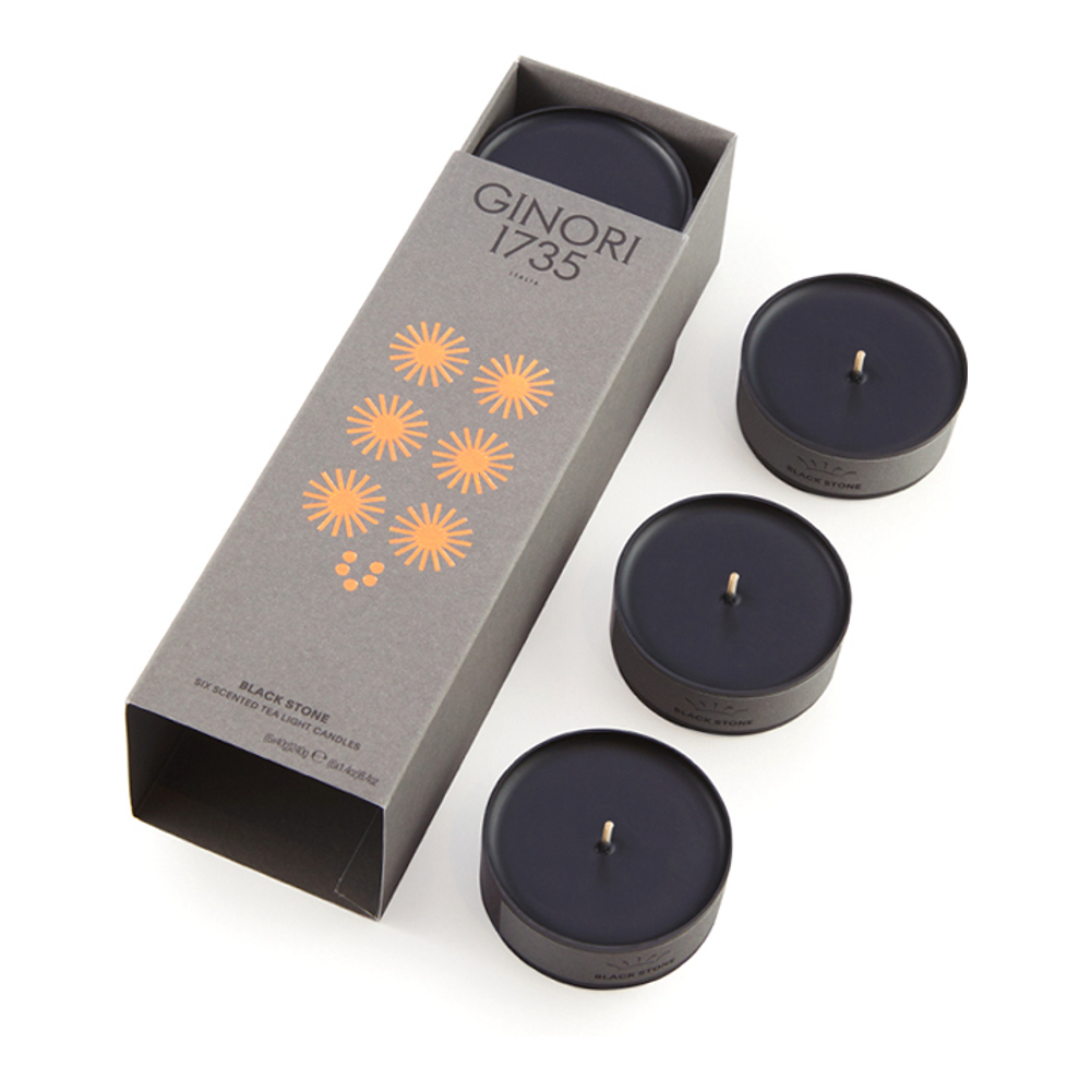 'Black Stone' Duftende Kerze - 288 g, 6 Stücke