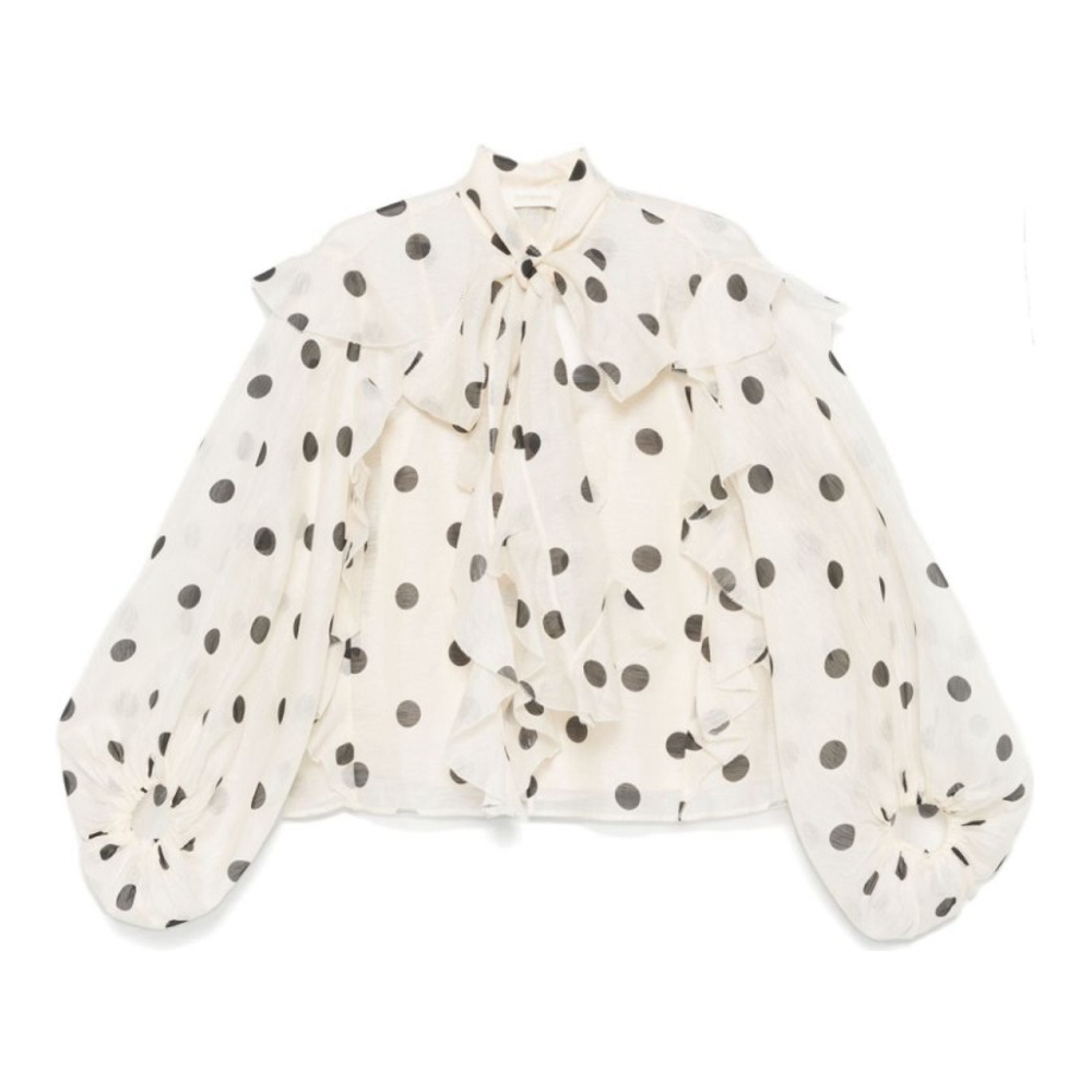 Chemise 'Crush Tie Neck Ruffle' pour Femmes