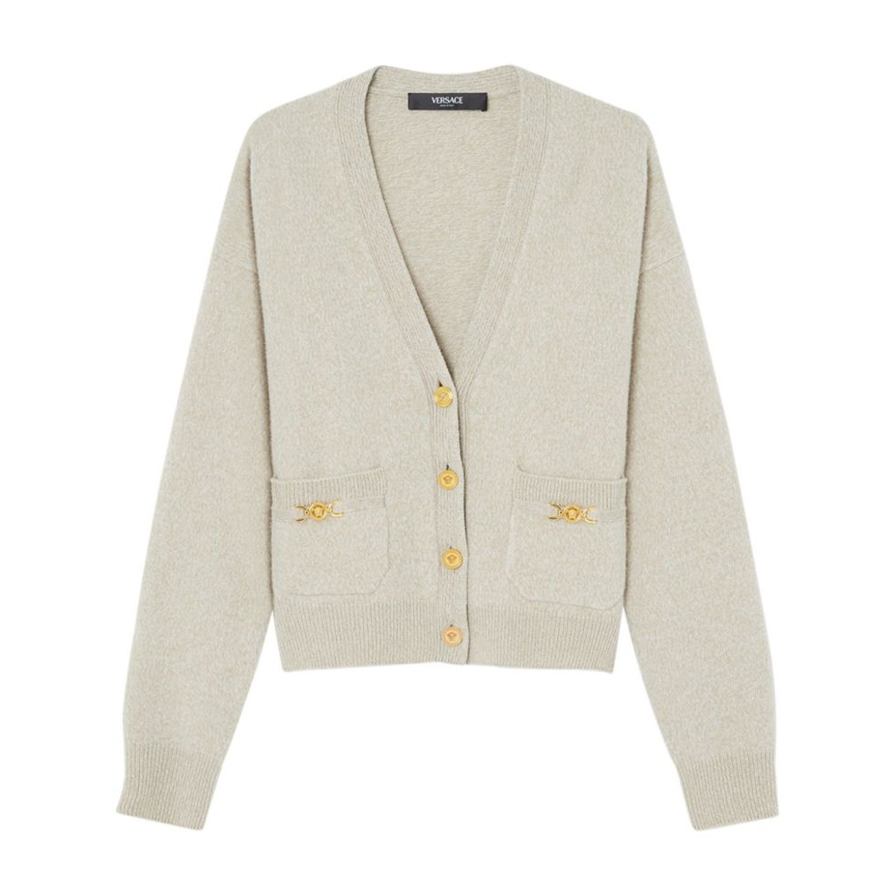 Women's 'Medusa--Plaque Detailing' Cardigan
