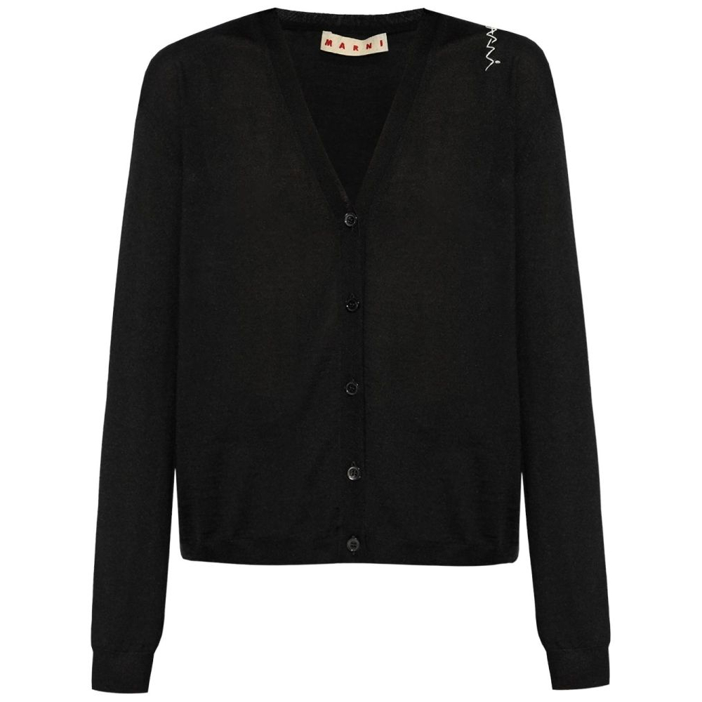 Cardigan 'Embroidered-Logo' pour Femmes