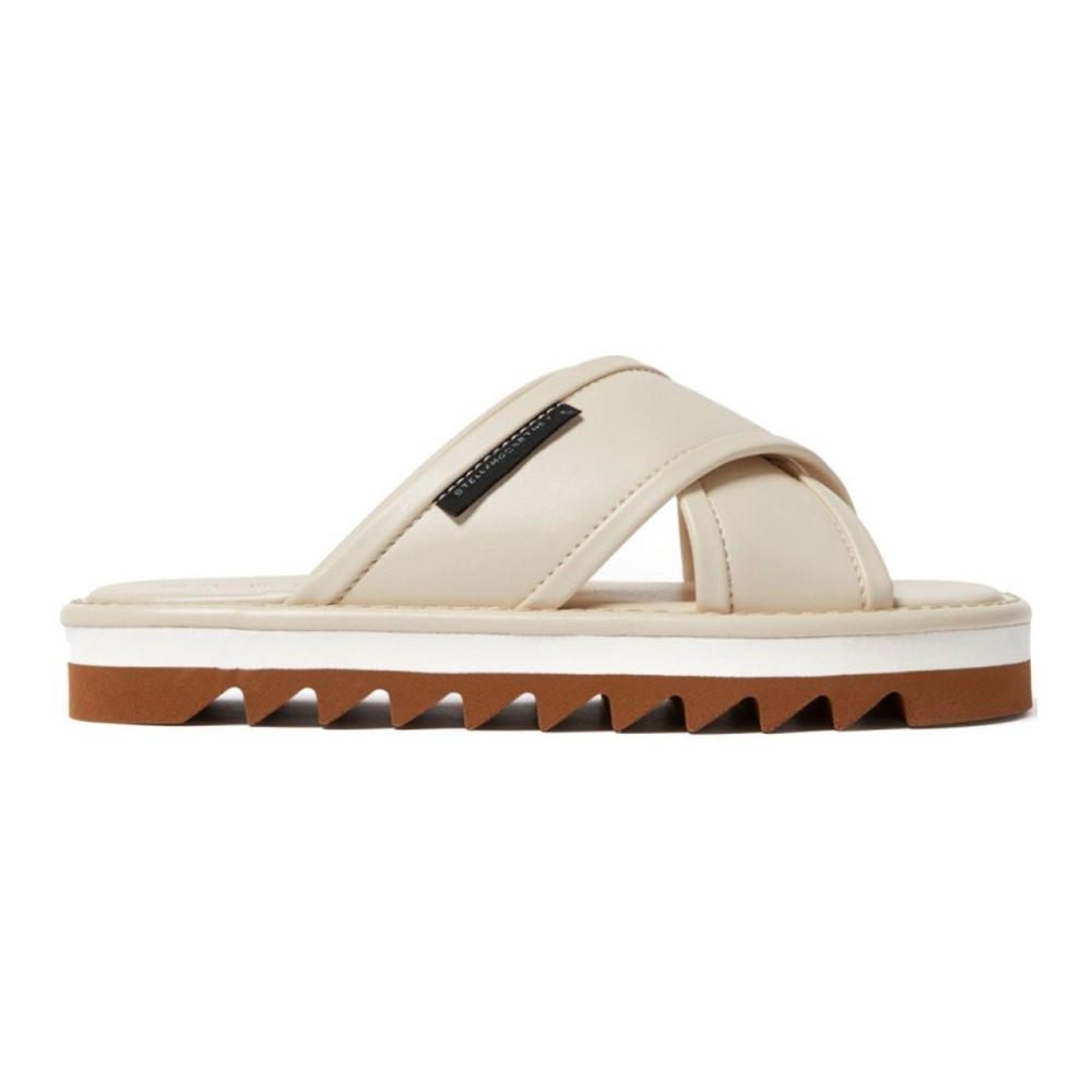 Sandales plates 'Logo-Patch' pour Femmes