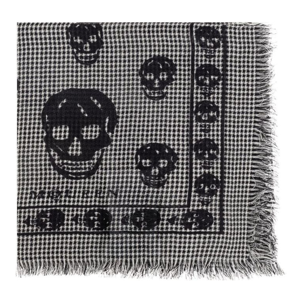 Écharpe en laine 'Skull-Print' pour Hommes