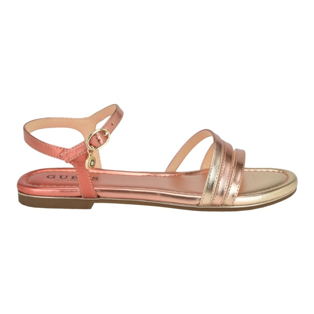 Sandales plates 'Lyndy Patent Faux-Leather Sandals' pour Femmes