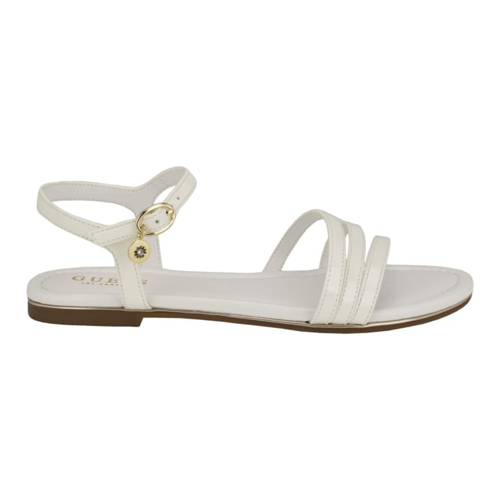 Sandales plates 'Lyndy Patent Faux-Leather Sandals' pour Femmes