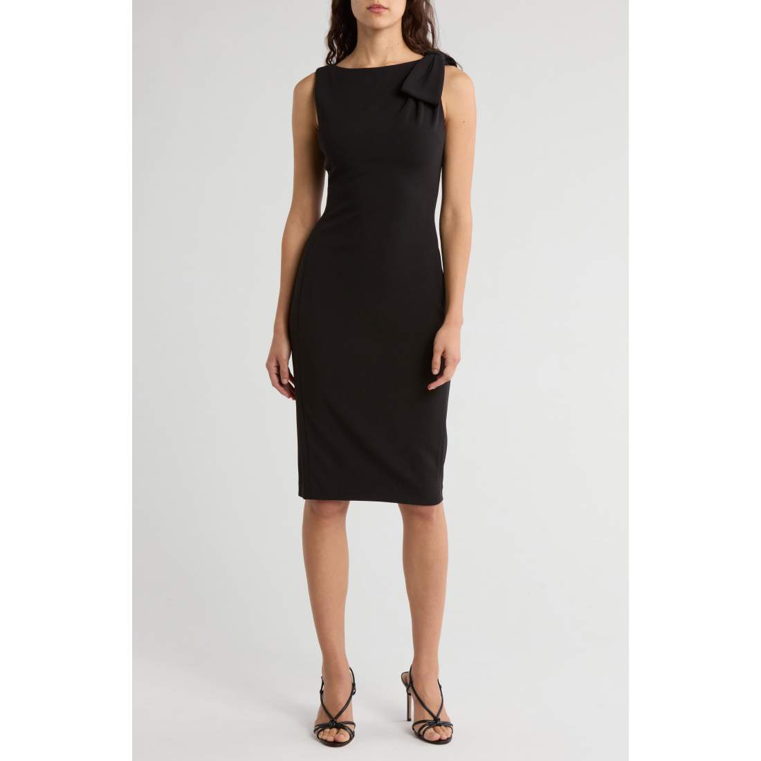Women's 'Shoulder Bow Sleeveless' Sheath Dress