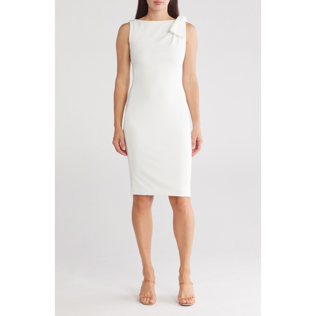 Women's 'Shoulder Bow Sleeveless' Sheath Dress