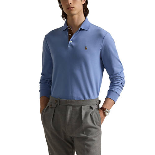 Polo manches longues 'Classic Fit Soft Cotton' pour Hommes