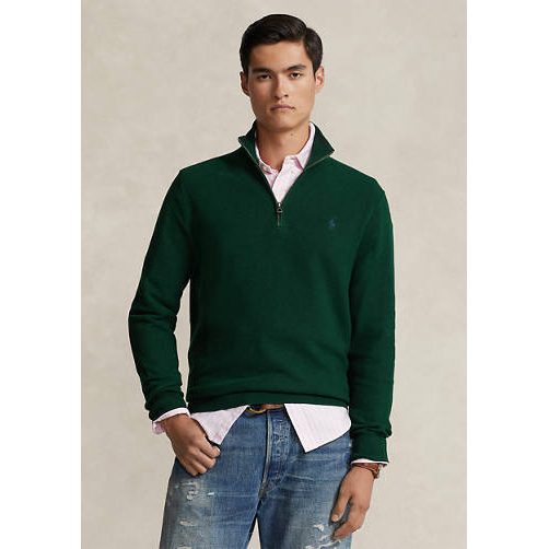 Men's 'Mesh Knit Cotton Quarter Zip' Sweater