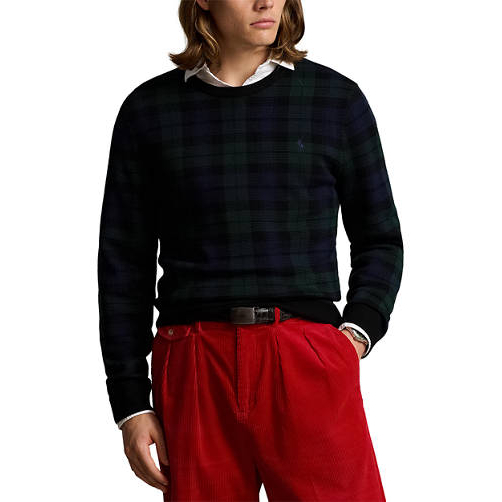 Men's 'Plaid Washable Wool Sweater'