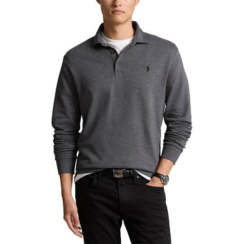 Men's 'Luxury Jersey Polo-Collar Pullover' Sweater