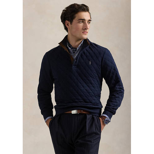 Men's 'Quilted Double-Knit Jersey Pullover' Sweater