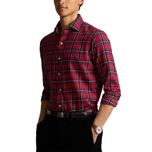 'Classic Fit Plaid Twill Shirt' pour Hommes
