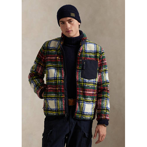 'Plaid Pile Fleece Hybrid Jacket' pour Hommes