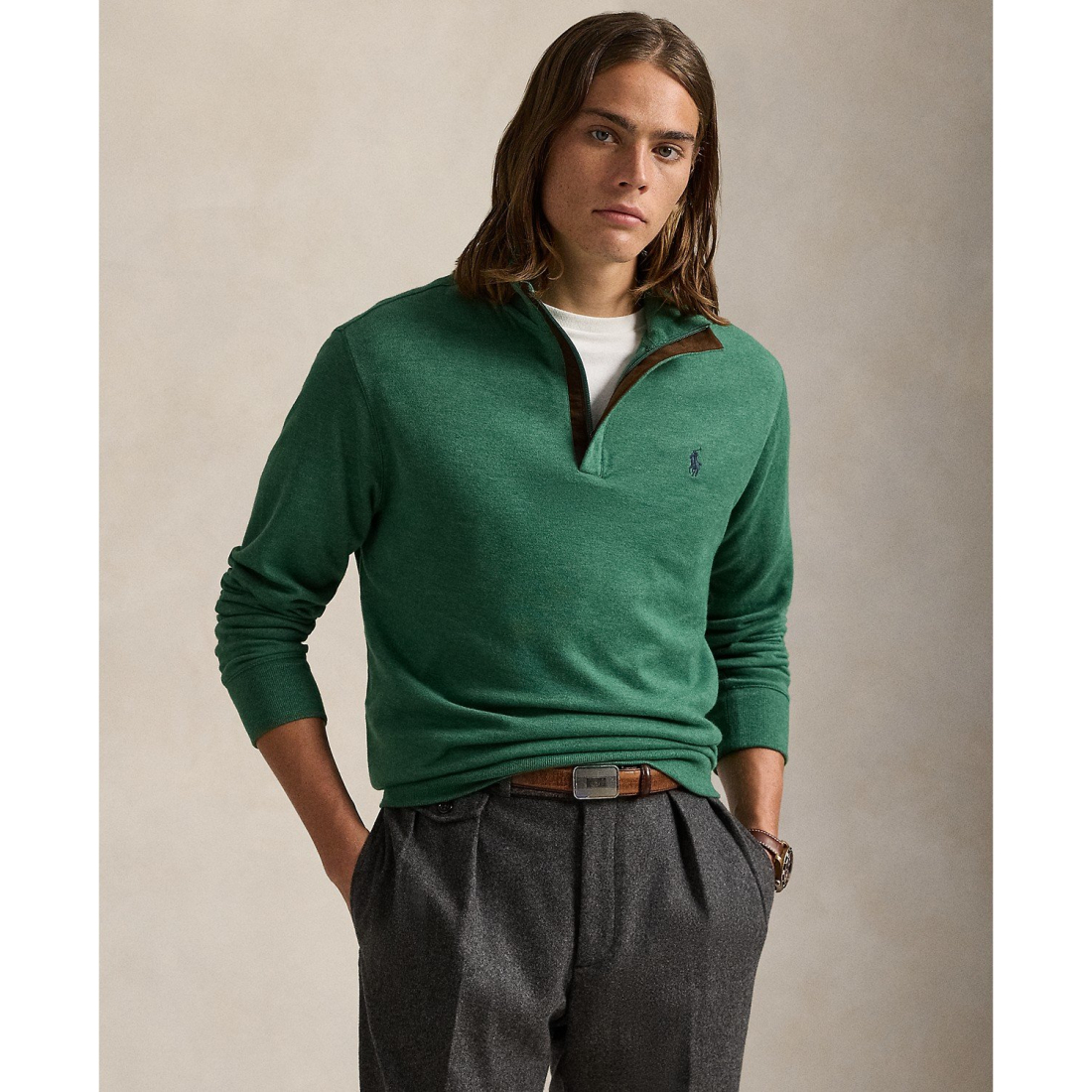 Men's 'Luxury Jersey Quarter-Zip Pullover' Sweater