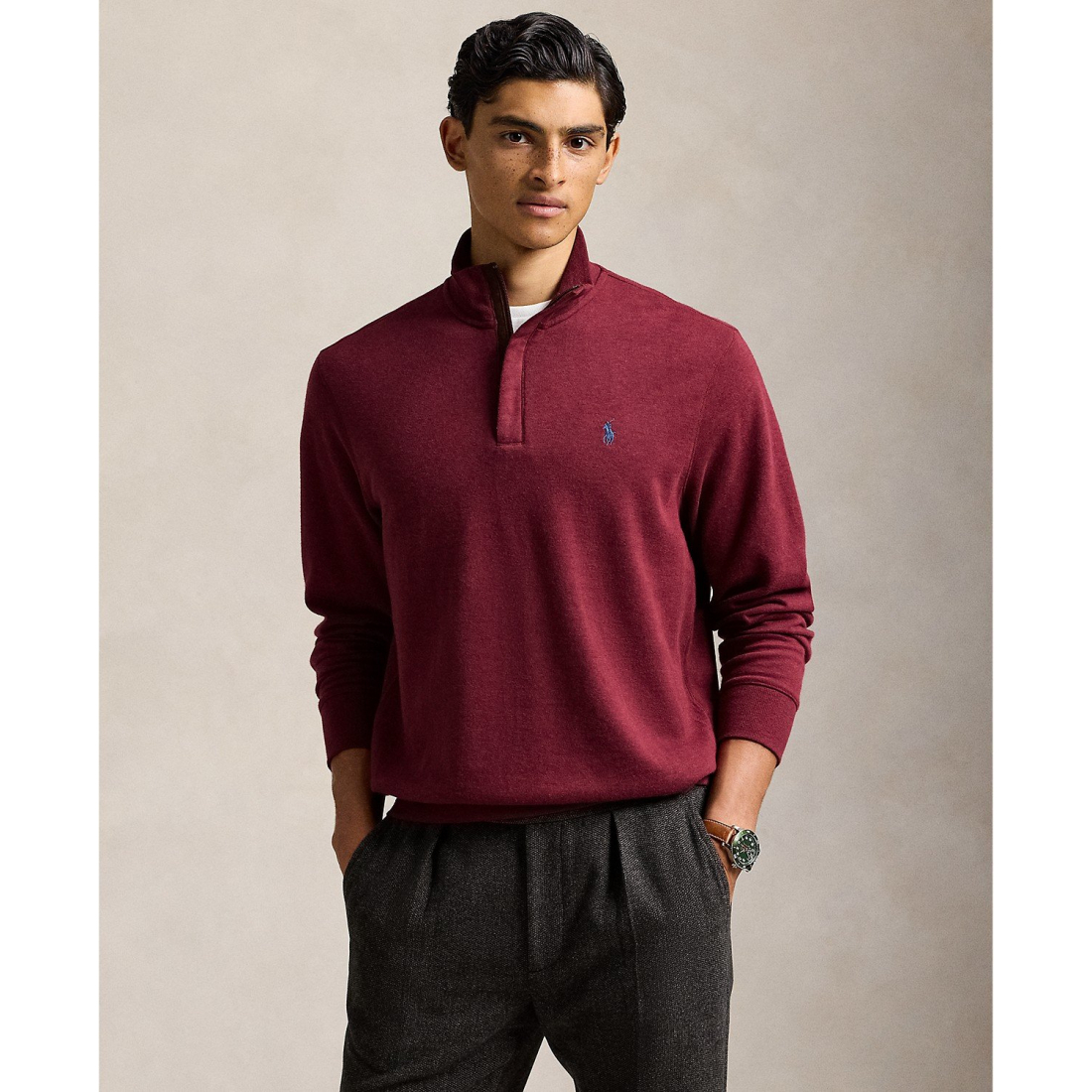Men's 'Luxury Jersey Quarter-Zip Pullover' Sweater