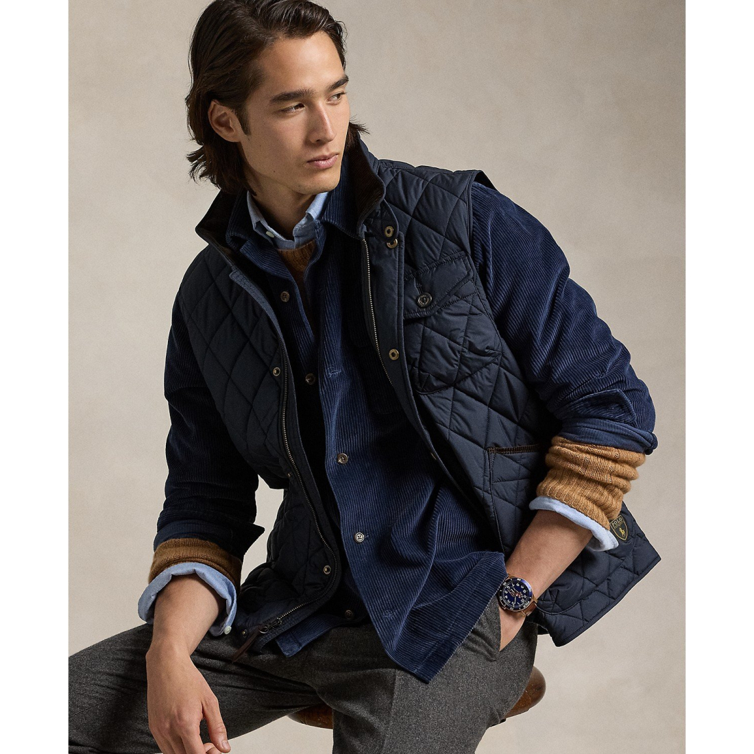 Gilet 'The Beaton Quilted Utility' pour Hommes