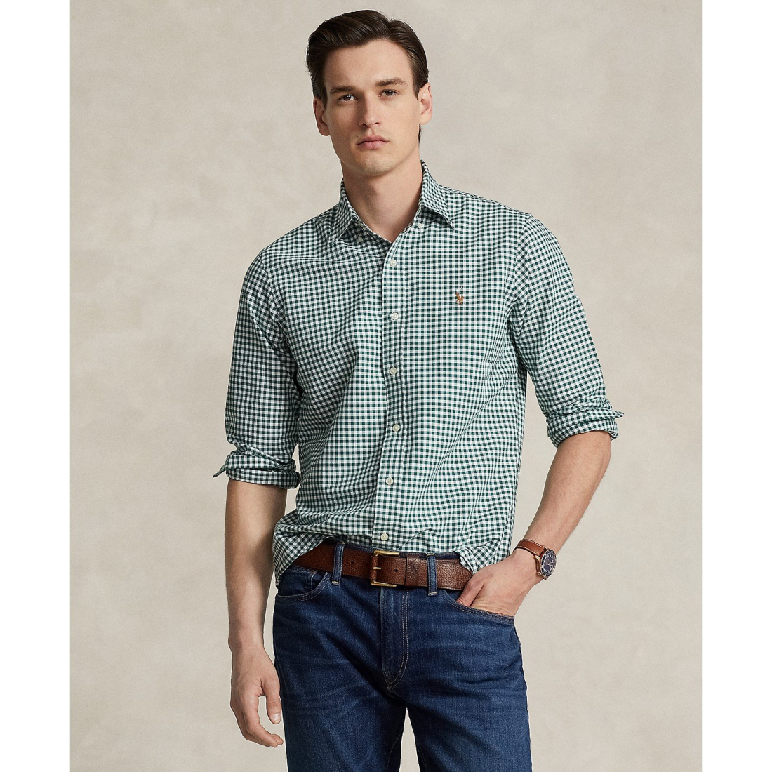 Chemise 'Classic-Fit Gingham Oxford' pour Hommes