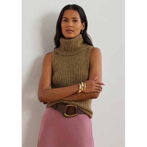 Women's 'Wool Blend Sleeveless' Turtleneck Sweater