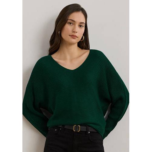 'Rib Knit Dolman Sleeve Sweater' für Damen