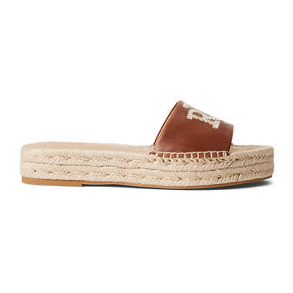 Women's 'Polly Burnished Leather Espadrilles'