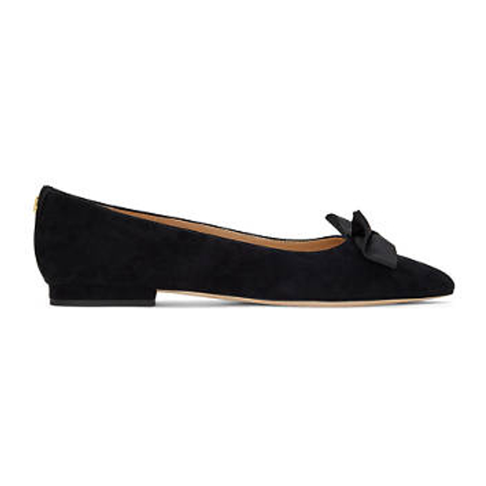 Women's 'Londyn Bow-Trim Suede' Ballerinas