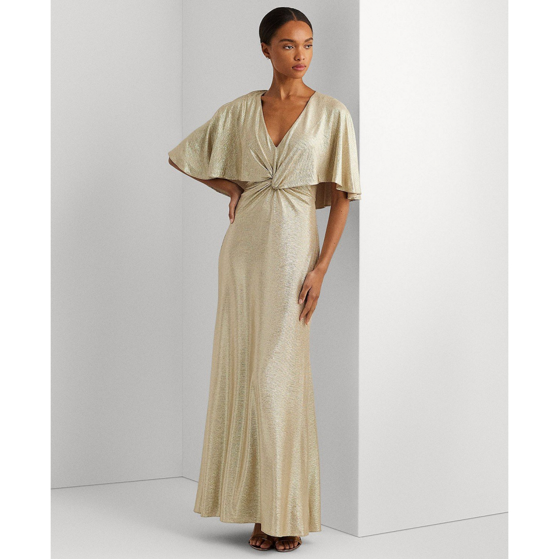 Robe de soirée 'Twist-Front Cape-Overlay' pour Femmes