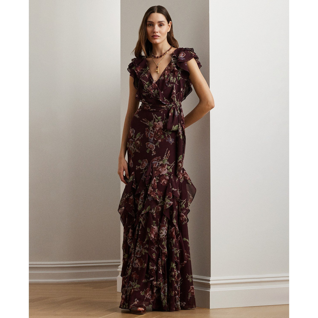Women's 'Ruffled A-Line' Gown