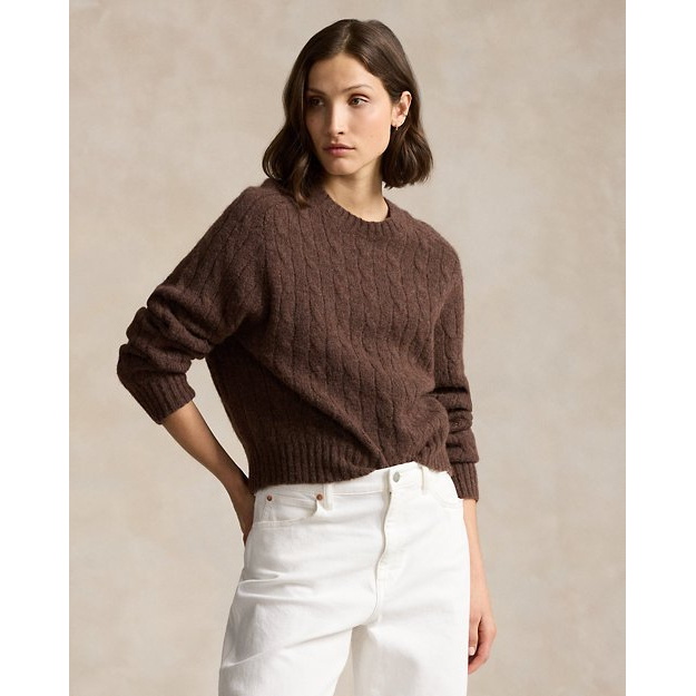 Women's 'Cable-Knit Wool-Blend Crewneck' Sweater