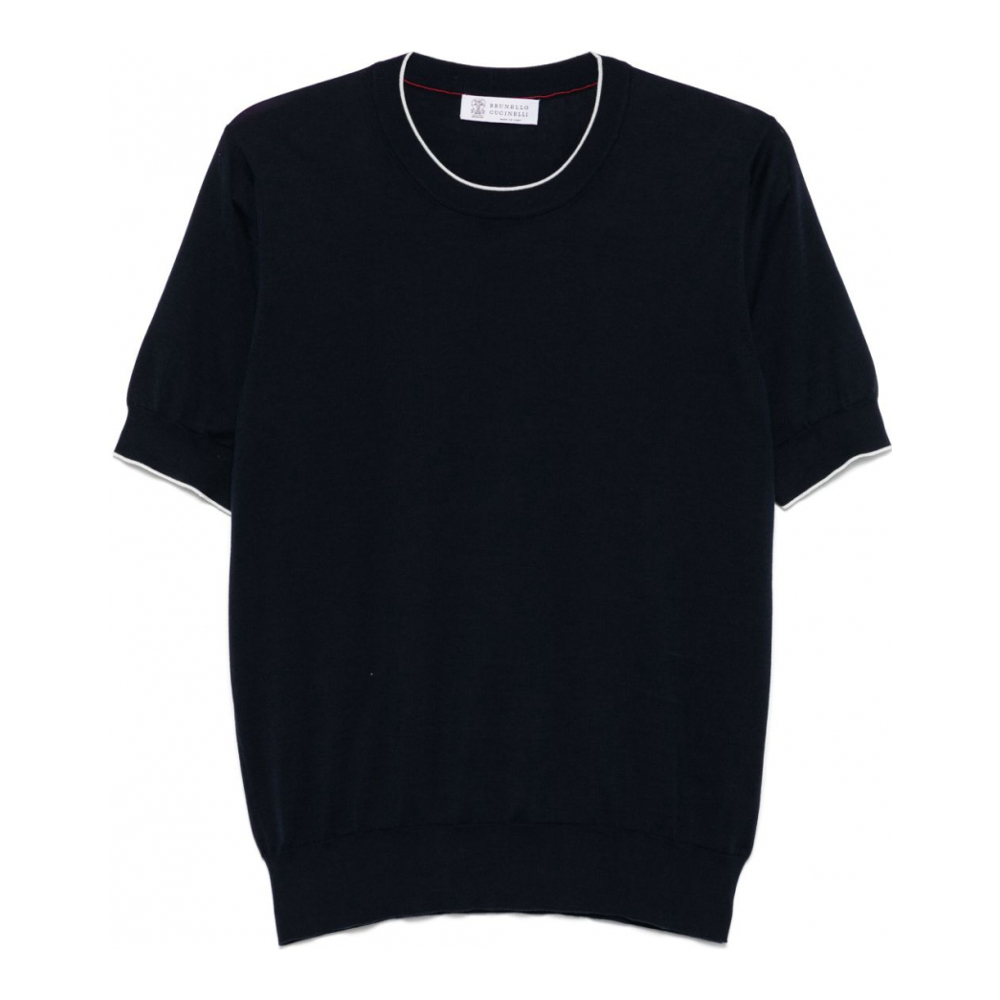 T-shirt 'Contrast-Trim' pour Hommes