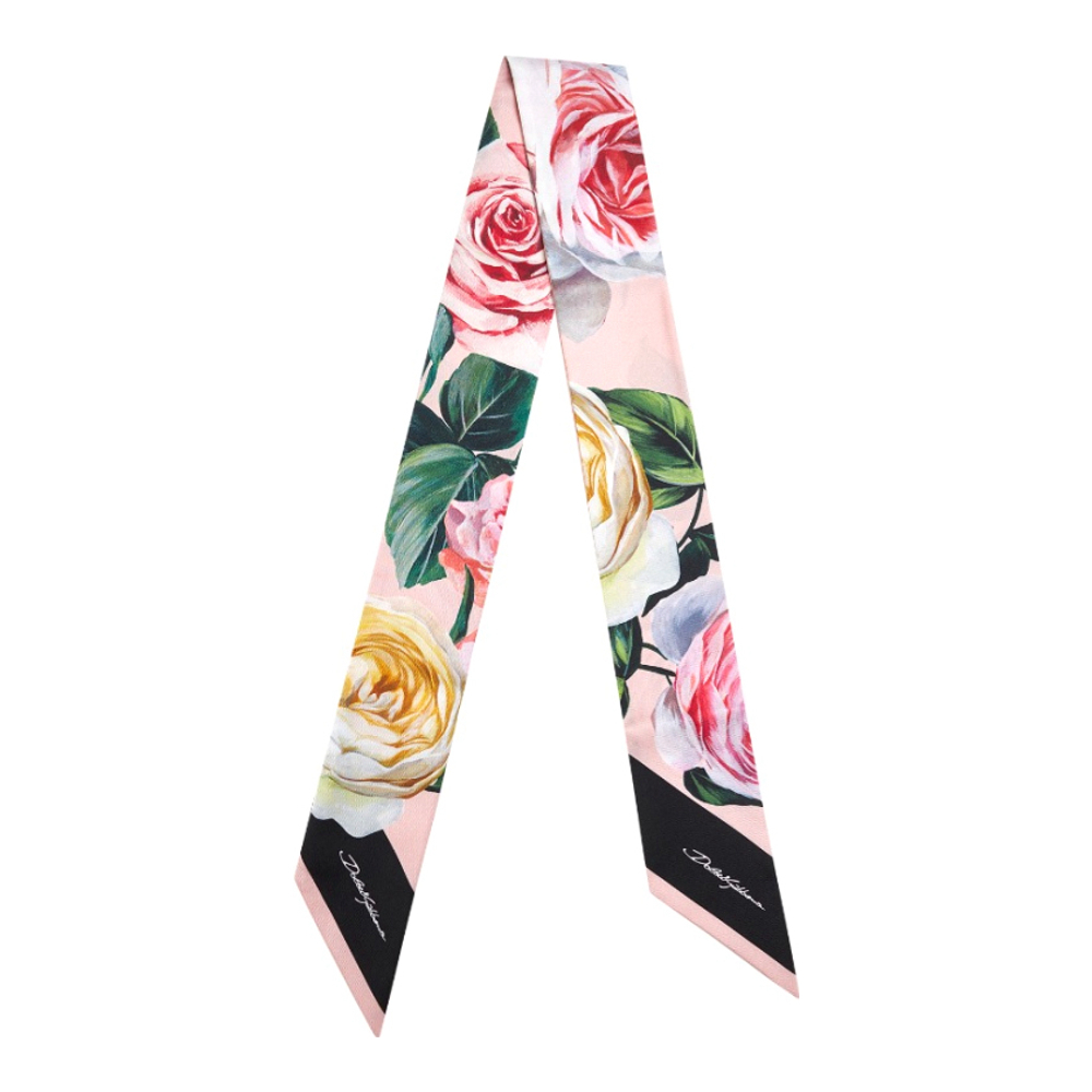 Foulard en soie 'Peony And Rose Print' pour Femmes