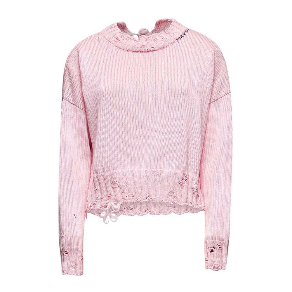 Pull 'Distressed Knitted Slef-Tied' pour Femmes