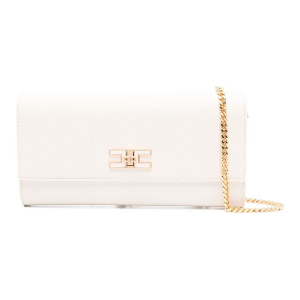'Logo-Plaque' Clutch für Damen