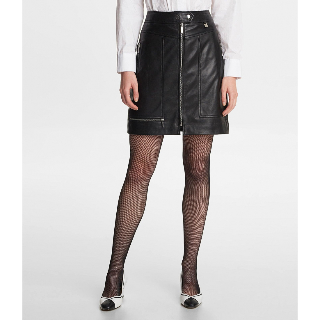 Women's 'Genuine Leather Cargo Skirt'