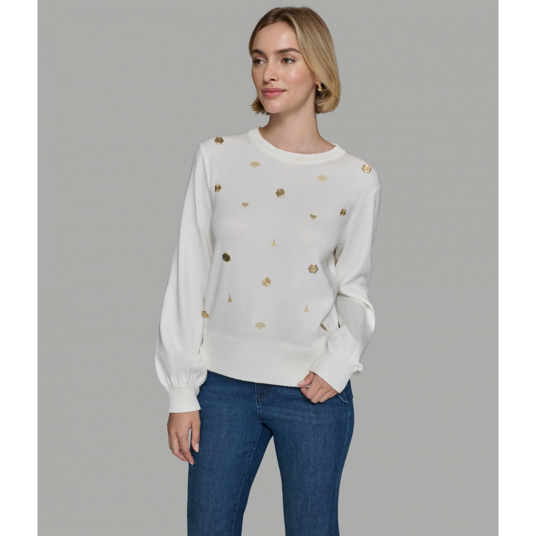 Women's 'Whimsy Gold Pins' Sweater