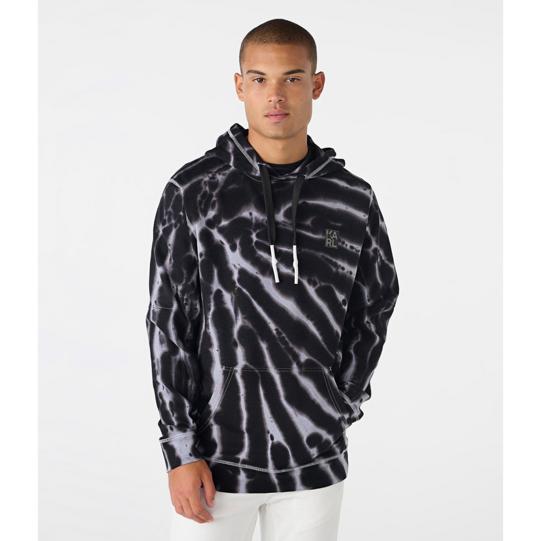 Men's 'Logo Patch Tie Dye Hoodie' Hoodie