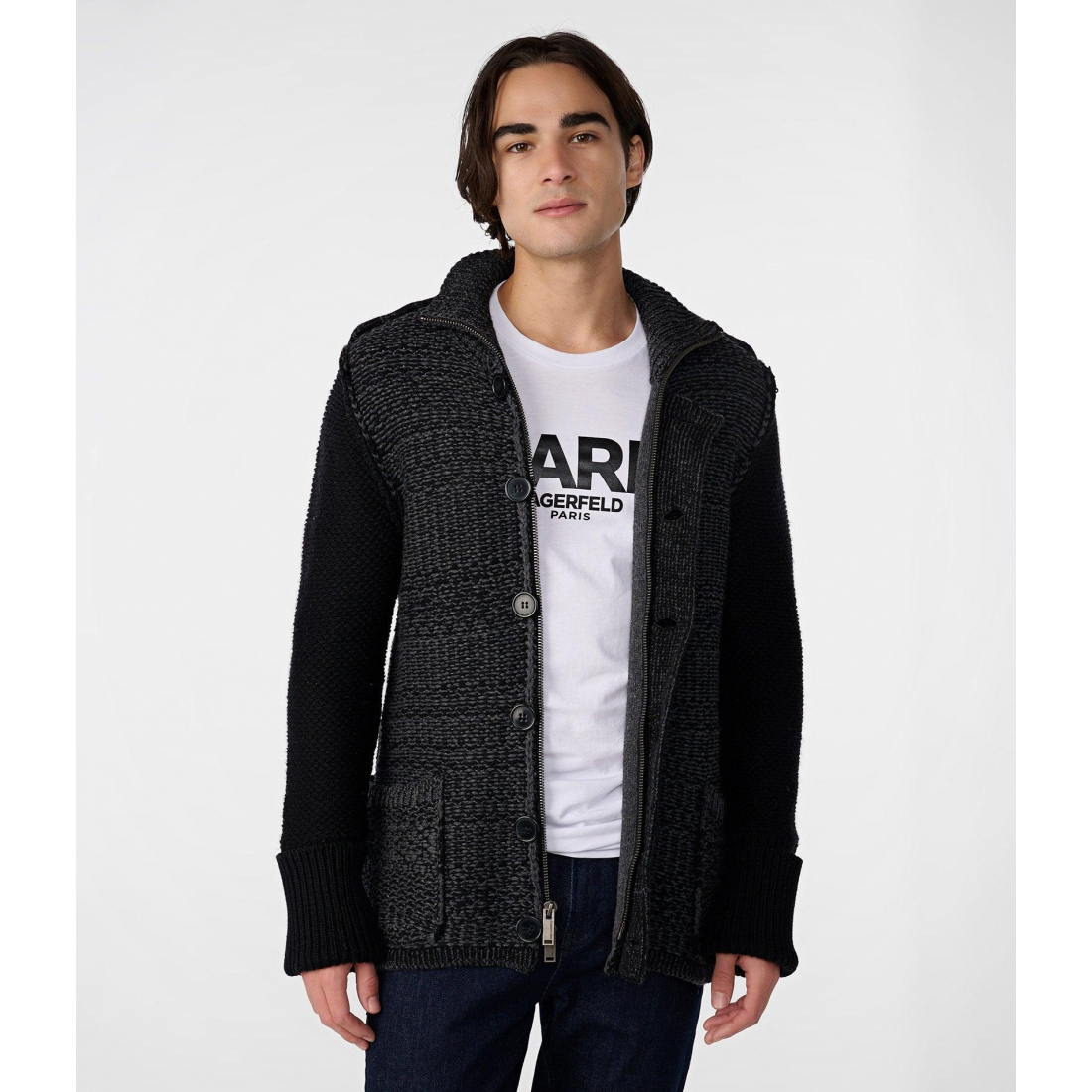 Men's 'Mock Neck Knit Cardigan'