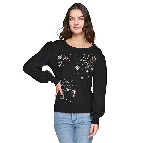 Women's 'Embroidered Crew Neck' Sweater