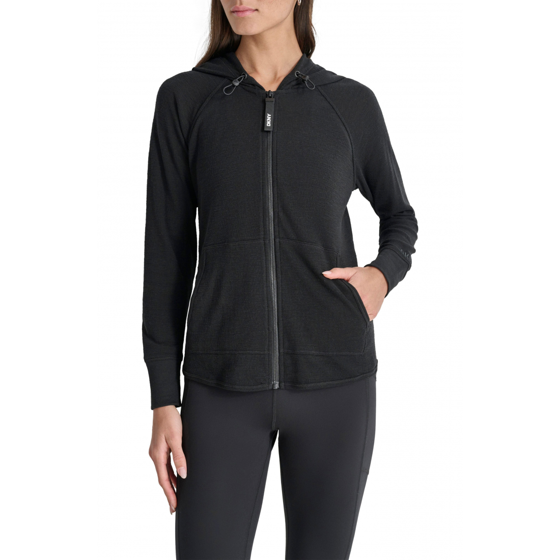 Sweatshirt à capuche  'Slub Waffle Knit Zip' pour Femmes