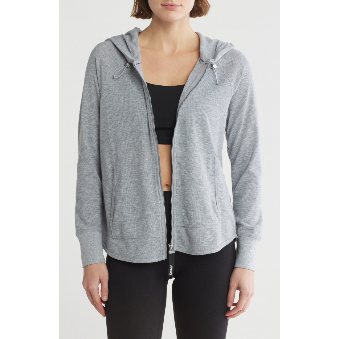 Sweatshirt à capuche  'Slub Waffle Knit Zip' pour Femmes