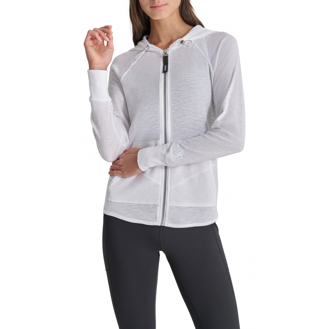 Sweatshirt à capuche  'Slub Waffle Knit Zip' pour Femmes