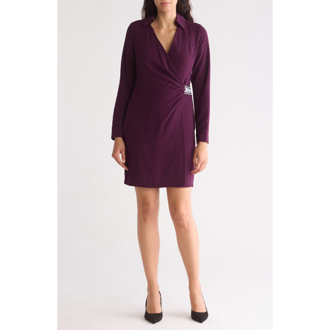 Robe portefeuille 'Long Sleeve Faux' pour Femmes