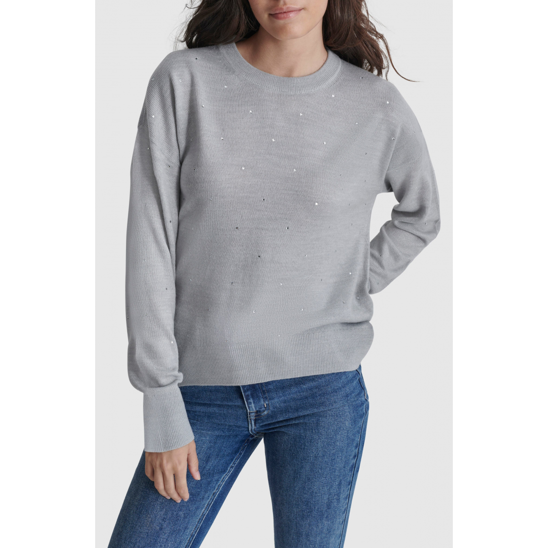 Pull 'Hotfix Rhinestone Crewneck' pour Femmes