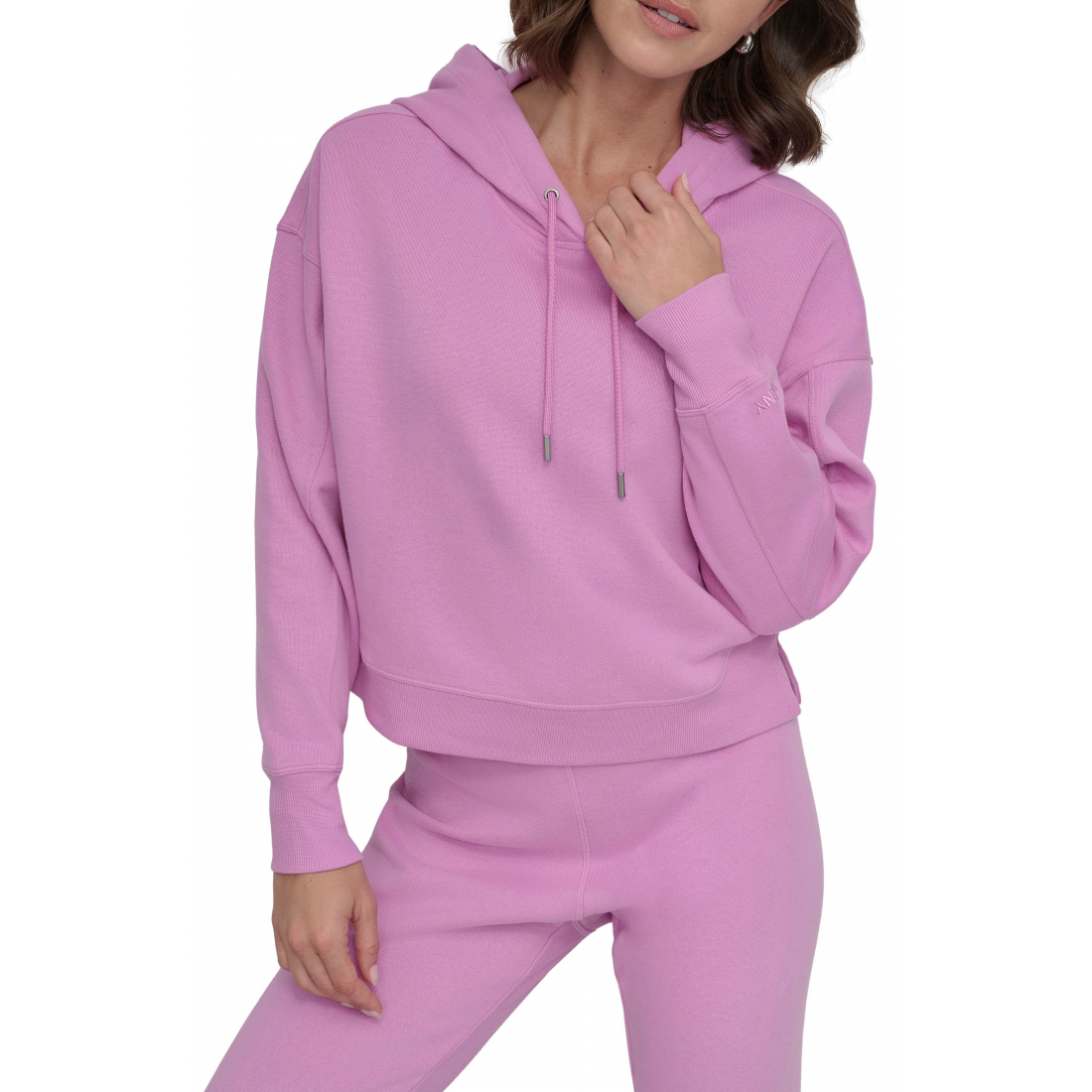 Sweatshirt à capuche  'Embroidered Logo Fleece Crop' pour Femmes