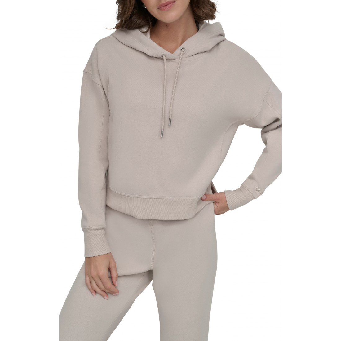 Sweatshirt à capuche  'Embroidered Logo Fleece Crop' pour Femmes