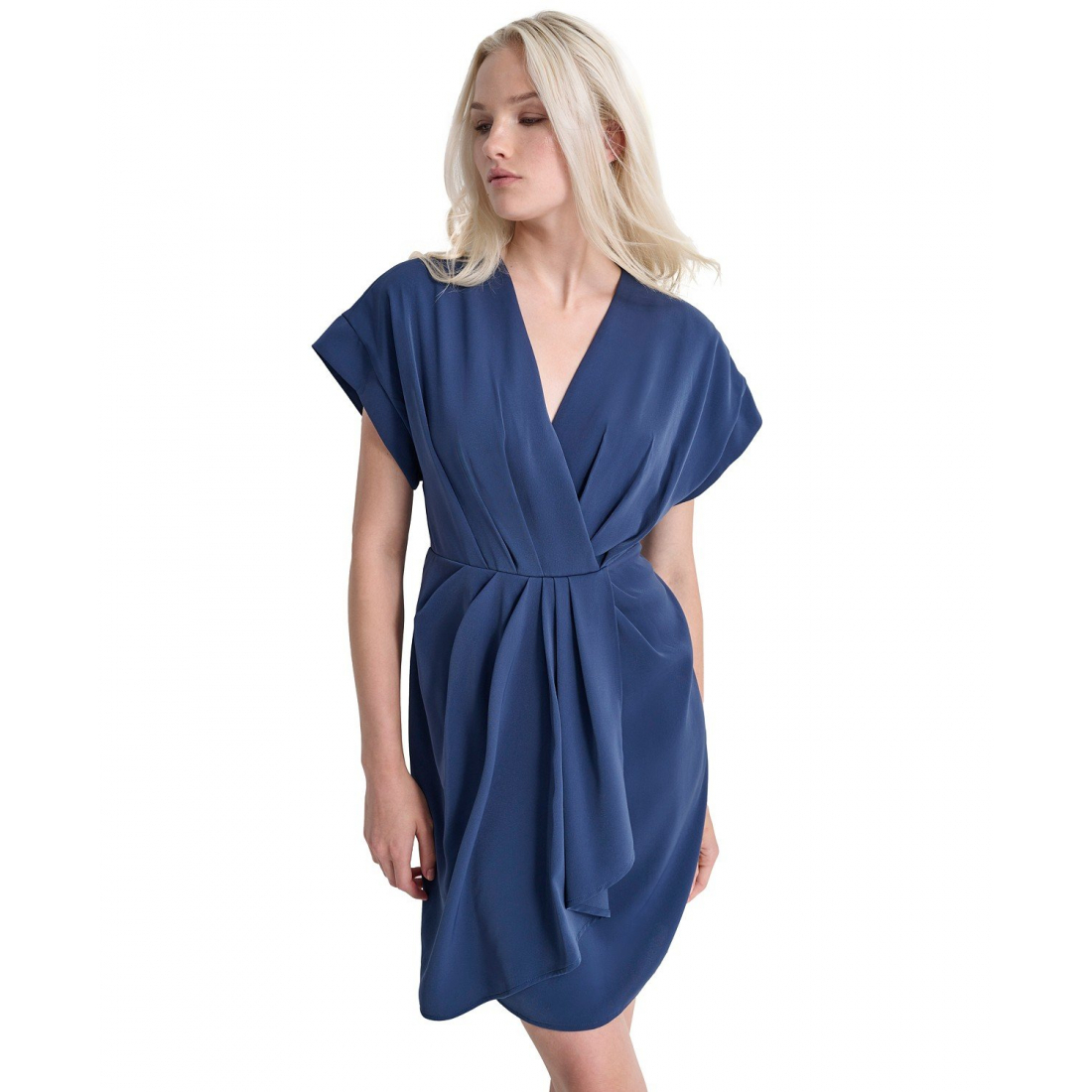 Robe Midi 'Twist-Front Dolman-Sleeve V-Neck' pour Femmes