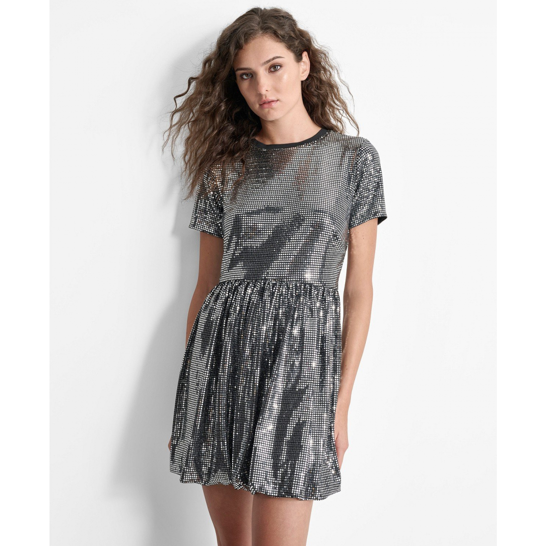 Robe mini 'Sequin Bubble Skirt' pour Femmes